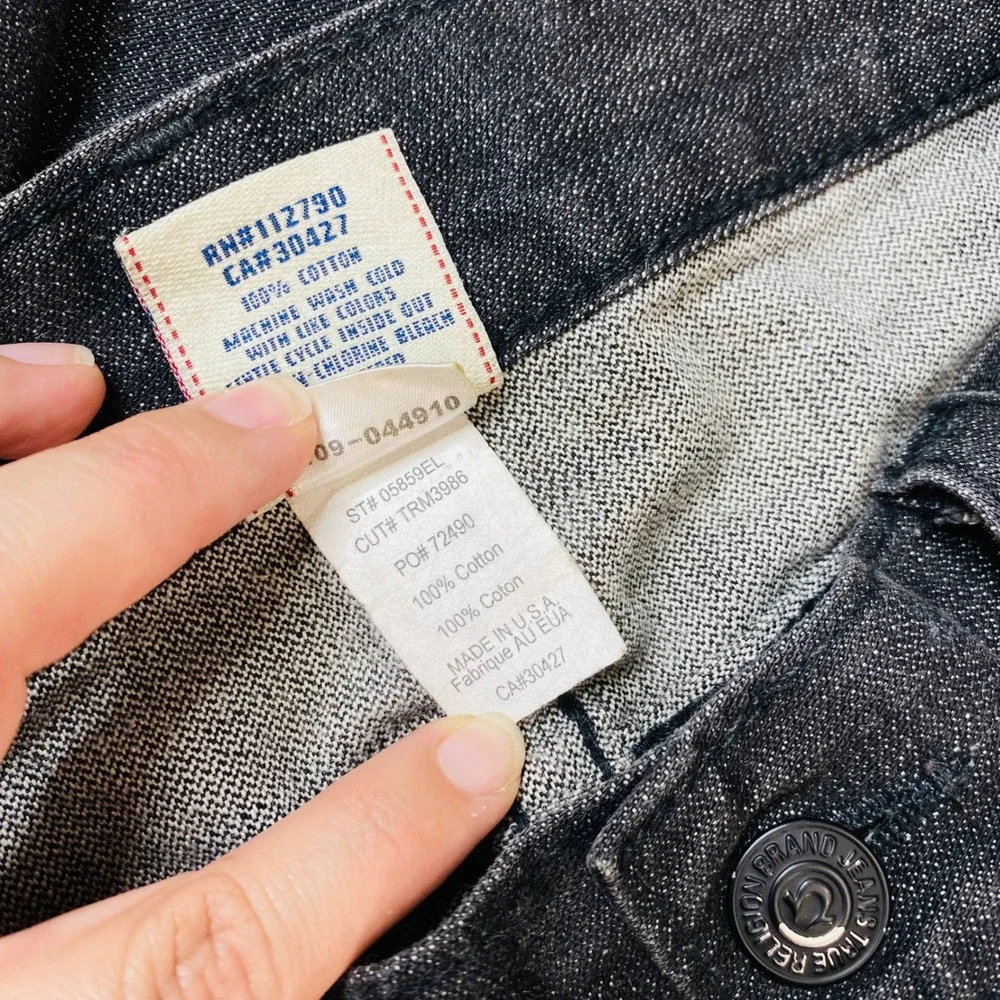 True‎ Religion Mens Jeans Ricky Flaps Relaxed Straight Size 38X34